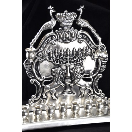 Lampa chanukowa, chanuka - żydowski świecznik - plater