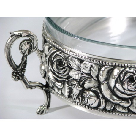 Okazała żardiniera - motyw różany - na rocznicę ślubu