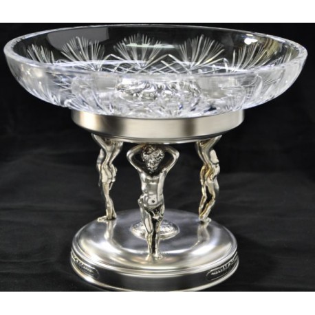 Patera figuralna z amorami platerowana - piękny prezent ślubny