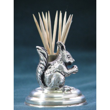 Podstawka do wykałaczek lub stojak na biurko z wiewiórką -plater