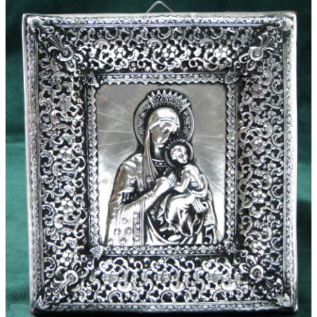 Matka Boska Nieustającej Pomocy-posrebrzany prezent komunijny