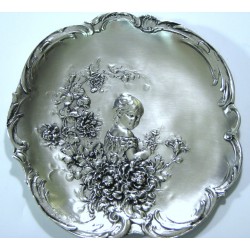 Wizytownik/Tacka/Obrazek z dziewczynką -plater