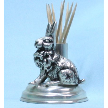 Podstawka na wykałaczki dla myśliwego - z zającem