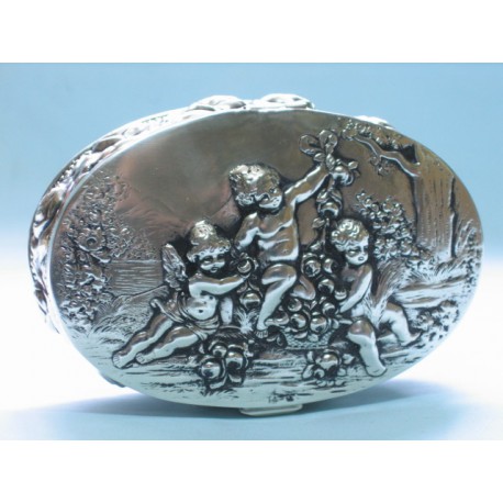 Szkatułka z amorkami-plater, na Walentynki